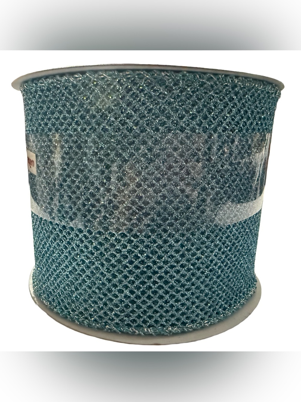Maker’s Holiday Light Blue Glitter Wired Mesh Ribbon